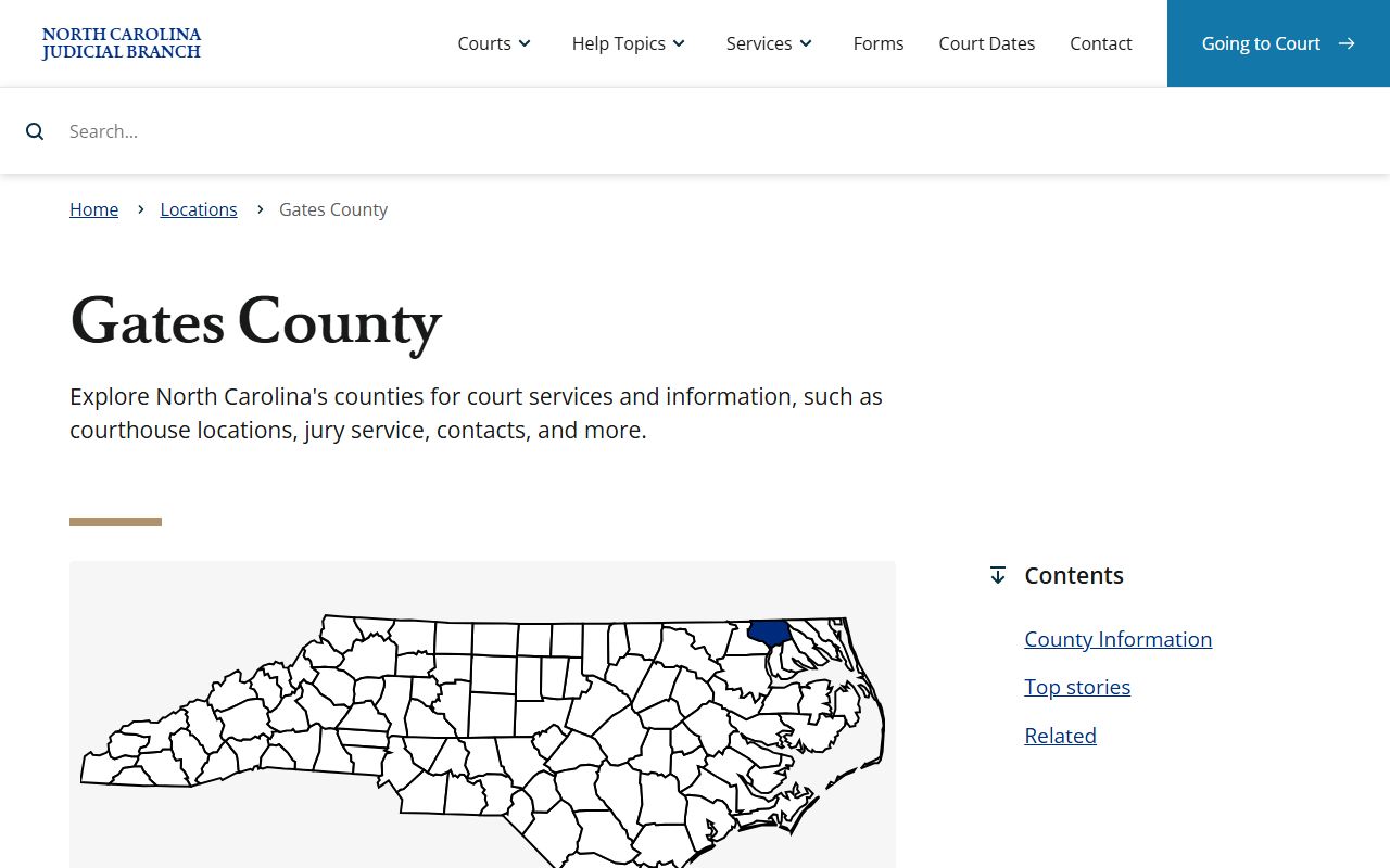 Gates County court records after jail arrest Judicial Branch page